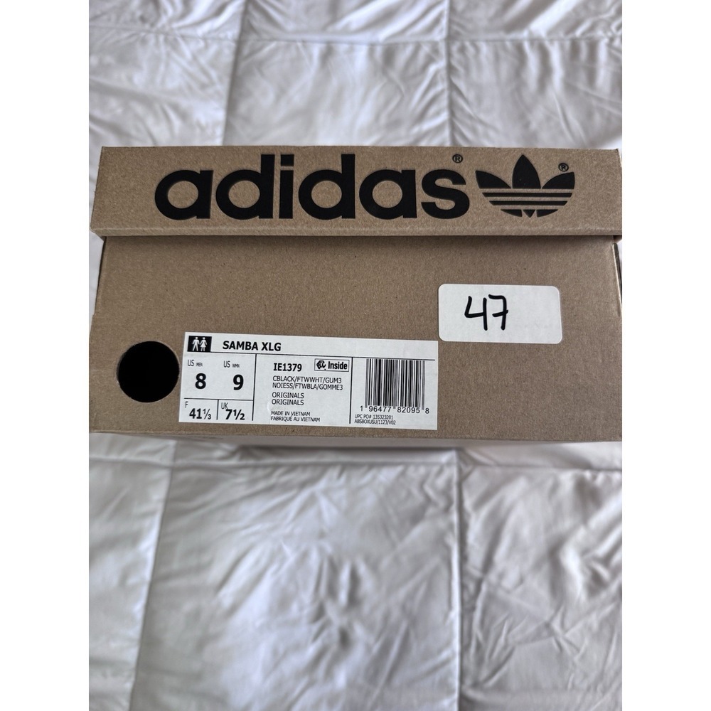 New ADIDAS ORIGINALS SAMBA SIZE 9 SHOES SNEAKERS IE1379 Black/White/Gum - Picture 6 of 6